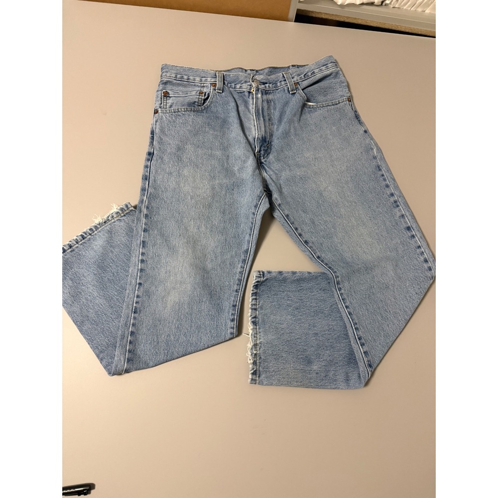 Levis 517 Bootcut Jeans Mens 34x29 Light Wash Denim WaterLess 517-0216 Blue
